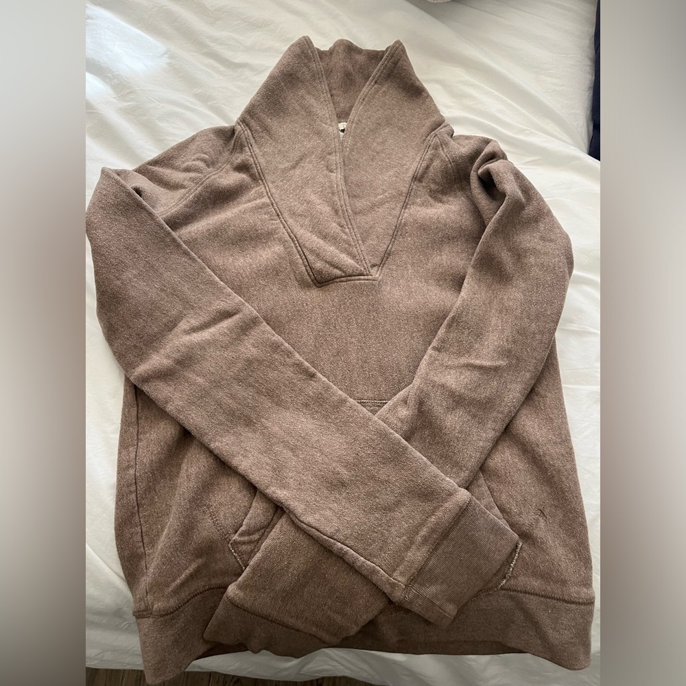 I.Crew sweater with high collar.